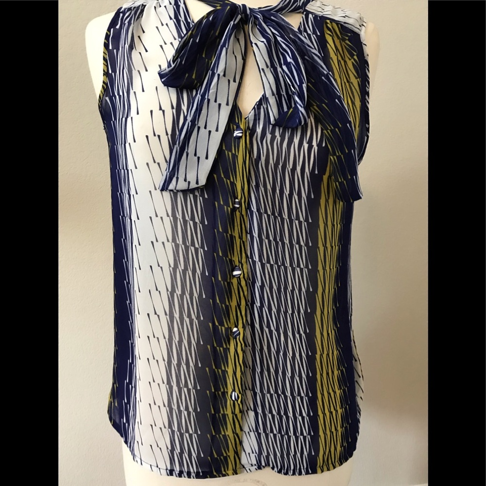 Banana Republic Sheer Sleeveless Blouse